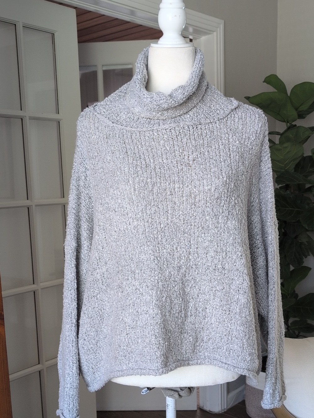 By Together Cozy Gray Turtleneck Sweater - Women Medium